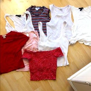 Crop top tank top shirt lot small forever21 Bazolo